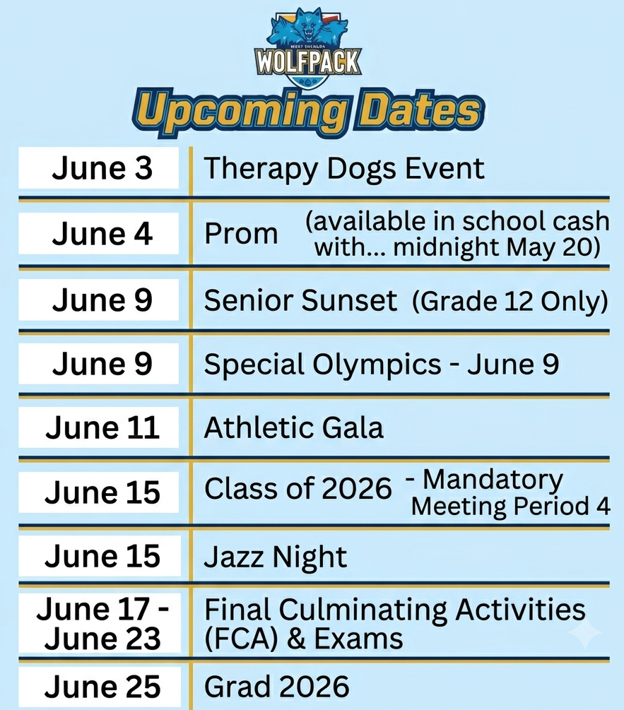Upcoming Dates